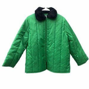 NWOT Haband for Her Vintage quilted Coat green 16